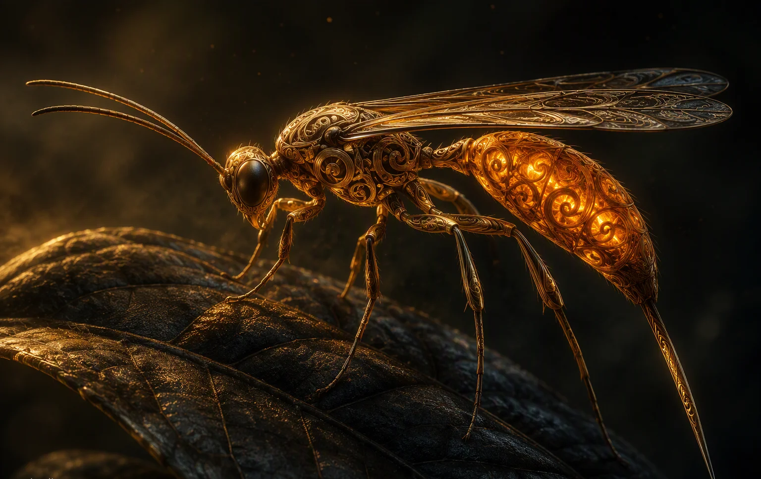 The parasitic wasp — stillness before the strike